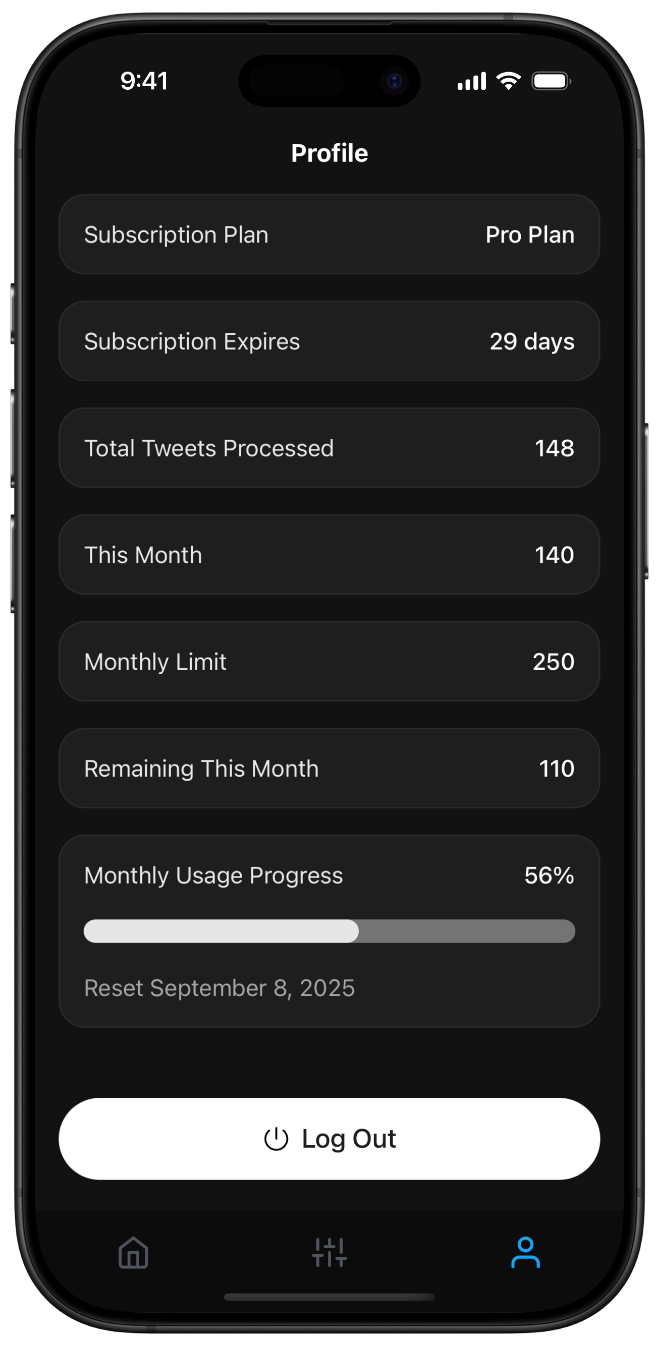 Monitor stats and credits